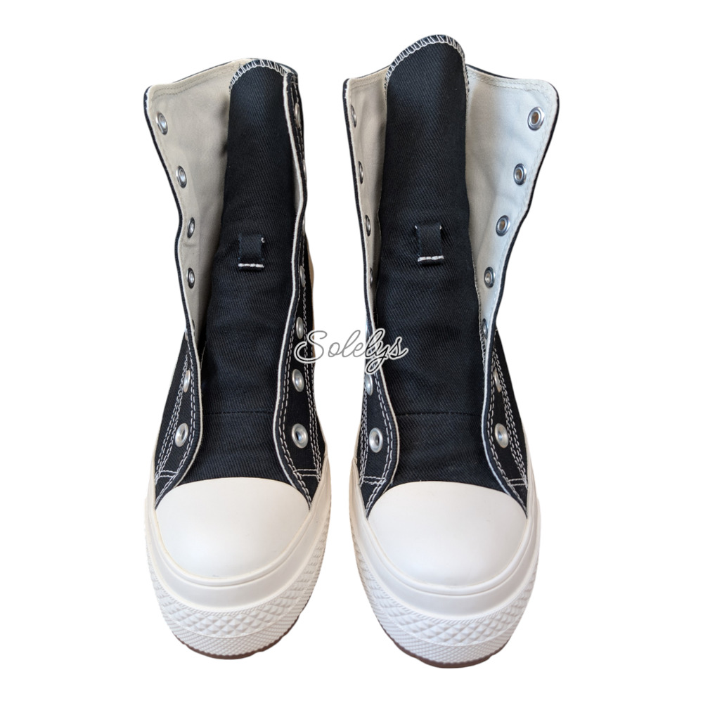 Converse Chuck 70 De Luxe Heel Platform Heel Black Egret Sneaker Boot Womens 8 - Picture 9 of 9